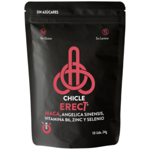 WUG ERECT – Chicle funcional con Maca, Zinc y Vitaminas para potenciar la energía y el rendimiento masculino