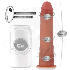 COCK MILLER - DILDO HIPERREALÍSTICO CON VENTOSA Y THRUSTING CON CONTROL REMOTO 19,5 CM
