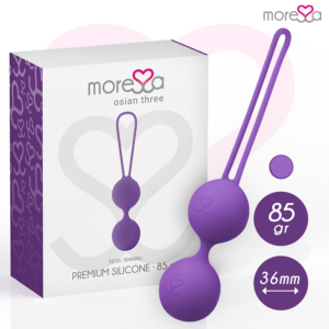 MORESSA - OSIAN THREE ENTRENAMIENTO SUELO PELVICO 85 gr PREMIUM SILICONA LILA