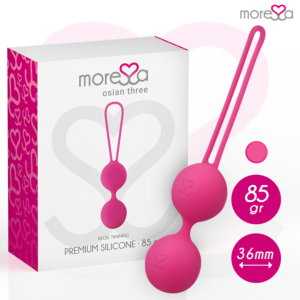 MORESSA - OSIAN THREE ENTRENAMIENTO SUELO PELVICO 85 gr PREMIUM SILICONA ROSA