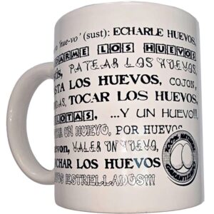 DIABLO PICANTE - TAZA BLANCA DE SINÓNIMOS HUEVOS 370 ML