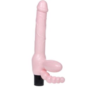BAILE - ARNÉS SIN CUERDA TPR CON VIBRACIÓN Y ESTIMULACION ANAL 25.4 CM